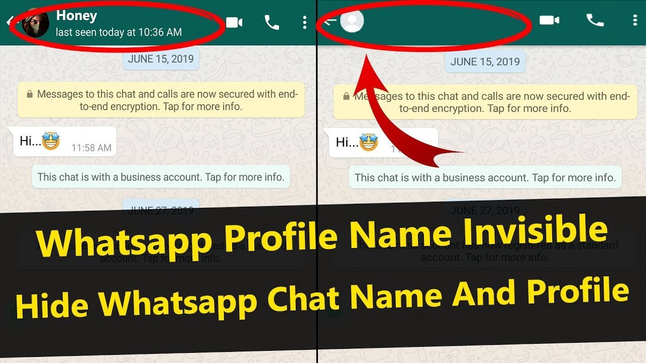 whatsapp hide chat name and profile